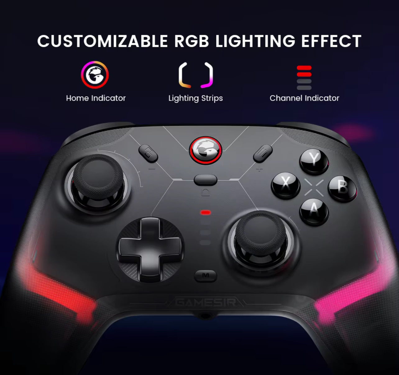 Gamesir Cyclone 2 Rgb Back Buttons 6 Axis Gyroscope Game Controller with Charging Dock