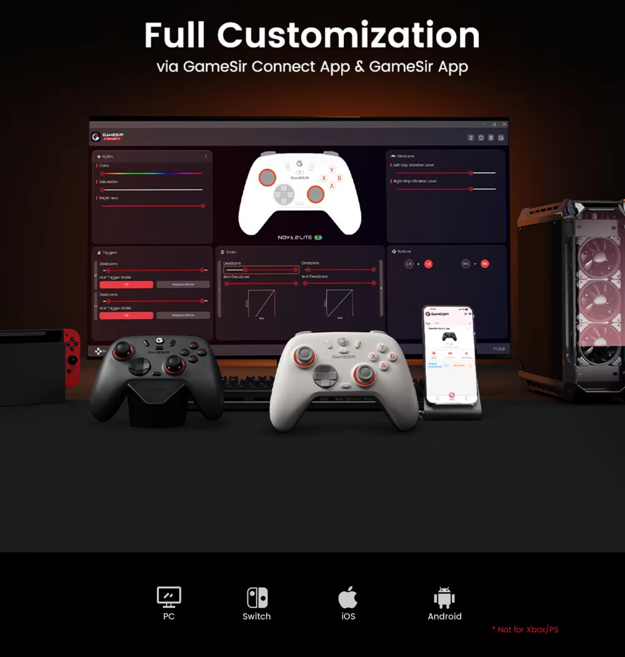 Gamesir Nova 2 Lite Wireless Game Controller for Switch/pc/mobile Phones Android los (with out base)